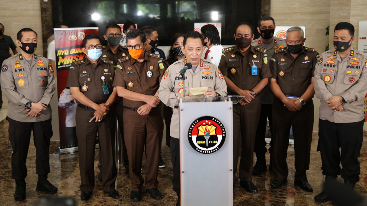 Press Conference Polri bersama Kejaksaan